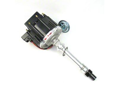 PerTronix Flame-Thrower HEI III Distributor Polished Aluminum with Digital Rev-Limiter; Male Terminals; Black (93-97 Camaro Z/28)