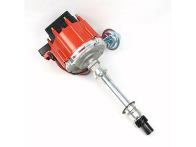 PerTronix Flame-Thrower HEI III Distributor Polished Aluminum with Digital Rev-Limiter; Male Terminals; Red (93-97 Camaro Z/28)
