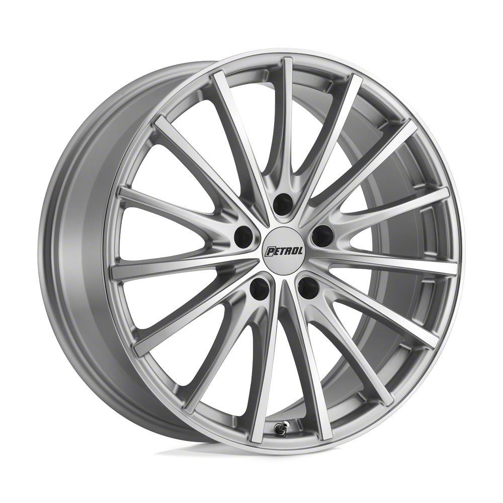 Petrol Mustang P3A Silver with Machined Cut Face Wheel; 19x8