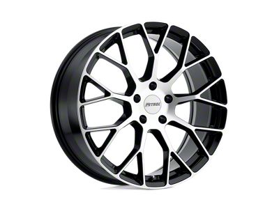 Petrol P2B Gloss Black with Machined Face Wheel; 16x7; 40mm Offset (94-98 Mustang)