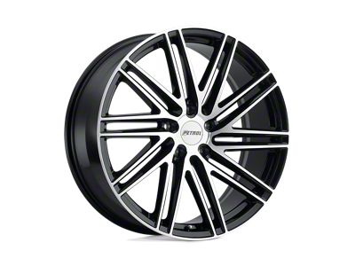 Petrol P1C Gloss Black with Machined Face Wheel; 18x8; 40mm Offset (99-04 Mustang GT, V6)