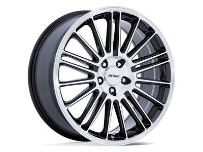 Petrol P1D Gloss Black with Machined Face Wheel; 19x8; 40mm Offset (17-23 AWD Challenger)
