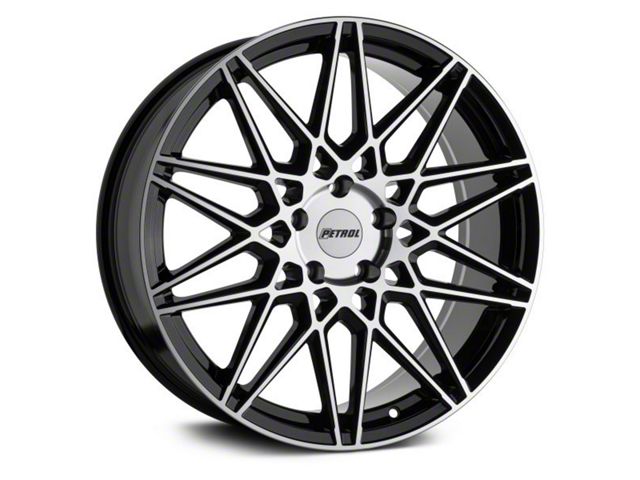 Petrol P3C Gloss Black Machined Wheel; 18x8 (17-23 AWD Challenger)