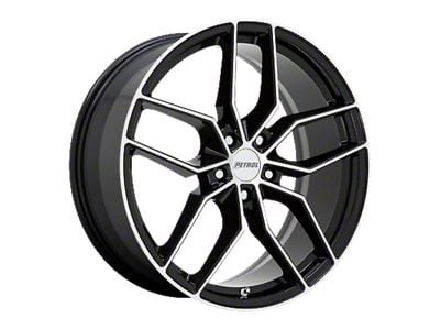 Petrol P5C Gloss Black Machined Wheel; 20x8.5 (08-23 RWD Challenger, Excluding Widebody)