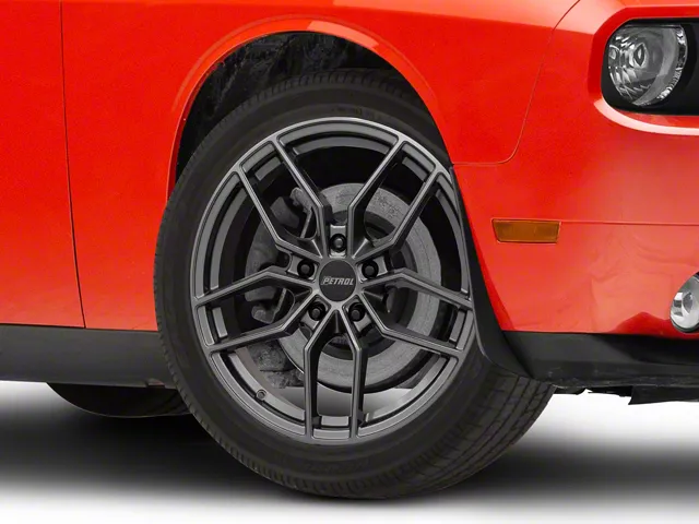 Petrol P5C Gloss Gunmetal Wheel; 20x8.5 (08-23 RWD Challenger, Excluding Widebody)