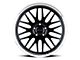 Petrol P4C Gloss Black Machined Wheel; 19x8 (11-23 RWD Charger, Excluding Widebody)