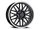 Petrol P4C Gloss Black Machined Wheel; 20x8.5 (11-23 RWD Charger, Excluding Widebody)