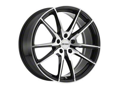Petrol P0A Gloss Black Machined Wheel; 18x8; 40mm Offset (21-25 Mustang Mach-E, Excluding GT)