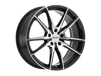 Petrol P0A Gloss Black Machined Wheel; 18x8 (21-24 Mustang Mach-E, Excluding GT)