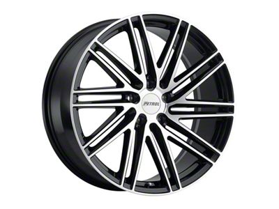 Petrol P1C Gloss Black Machined Wheel; 19x8 (21-24 Mustang Mach-E)