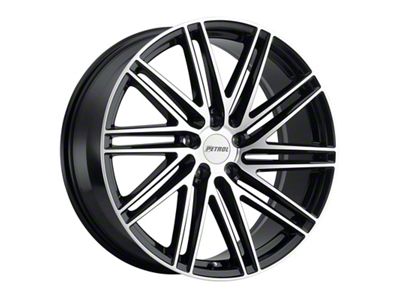 Petrol P1C Gloss Black Machined Wheel; 20x8.5; 40mm Offset (21-25 Mustang Mach-E)