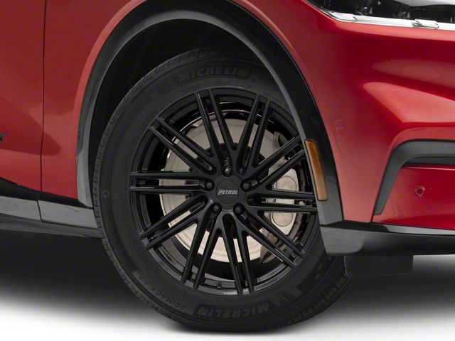 Petrol P1C Gloss Black Wheel; 19x8 (21-24 Mustang Mach-E)