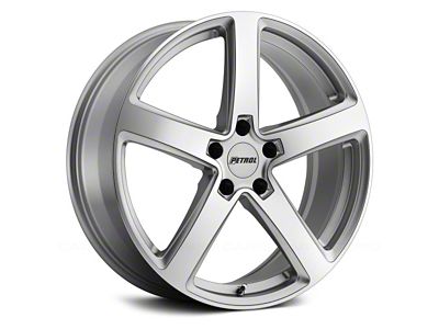 Petrol P2A Silver Machined Wheel; 18x8; 40mm Offset (21-25 Mustang Mach-E, Excluding GT)