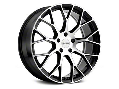 Petrol P2B Gloss Black Machined Wheel; 18x8; 40mm Offset (21-25 Mustang Mach-E, Excluding GT)