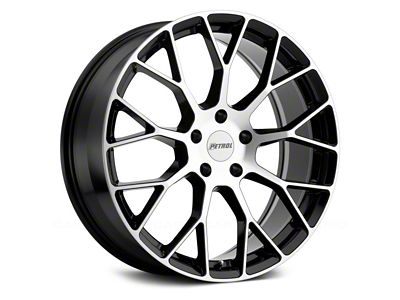 Petrol P2B Gloss Black Machined Wheel; 18x8 (21-24 Mustang Mach-E, Excluding GT)