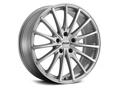 Petrol P3A Silver Machined Wheel; 18x8; 40mm Offset (21-25 Mustang Mach-E, Excluding GT)
