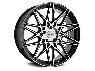 Petrol P3C Gloss Black Machined Wheel; 18x8; 40mm Offset (21-25 Mustang Mach-E, Excluding GT)