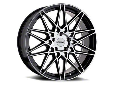 Petrol P3C Gloss Black Machined Wheel; 20x8.5; 40mm Offset (21-25 Mustang Mach-E)