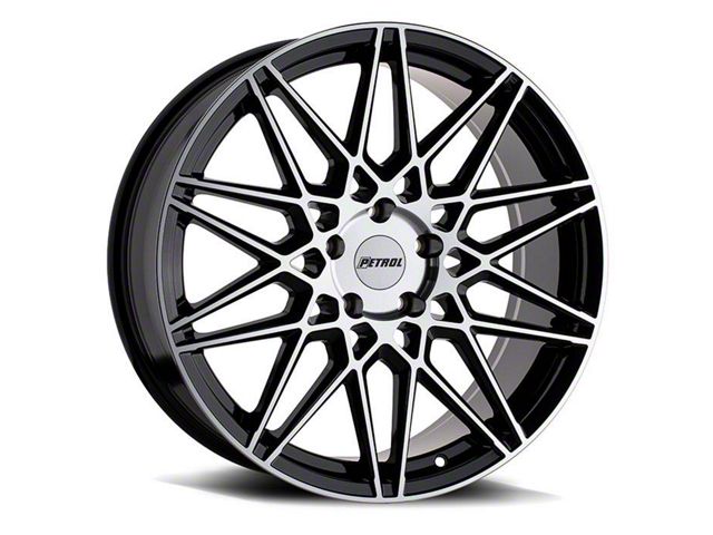 Petrol P3C Gloss Black Machined Wheel; 20x8.5 (21-24 Mustang Mach-E)