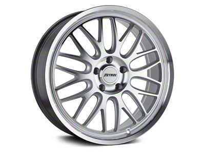 Petrol P4C Silver Machined Wheel; 18x8; 40mm Offset (21-25 Mustang Mach-E, Excluding GT)