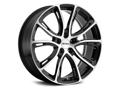 Petrol P5A Gloss Black Machined Wheel; 18x8; 40mm Offset (21-25 Mustang Mach-E, Excluding GT)