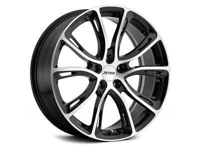 Petrol P5A Gloss Black Machined Wheel; 18x8 (21-24 Mustang Mach-E, Excluding GT)