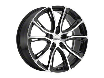 Petrol P5A Gloss Black Machined Wheel; 19x8; 40mm Offset (21-25 Mustang Mach-E)