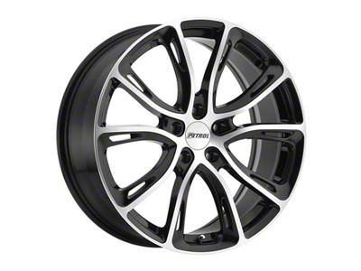 Petrol P5A Gloss Black Machined Wheel; 19x8 (21-24 Mustang Mach-E)