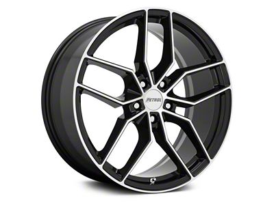 Petrol P5C Gloss Black Machined Wheel; 19x8; 40mm Offset (21-25 Mustang Mach-E)