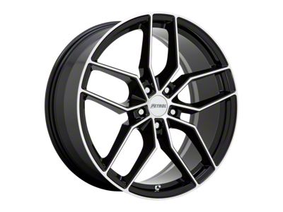 Petrol P5C Gloss Black Machined Wheel; 20x8.5; 40mm Offset (21-25 Mustang Mach-E)