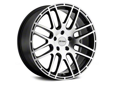 Petrol P6A Gloss Black Machined Wheel; 18x8; 40mm Offset (21-25 Mustang Mach-E, Excluding GT)