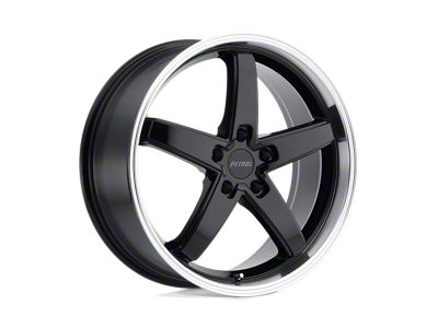 Petrol P1B Gloss Black with Machined Cut Lip Wheel; 19x8; 40mm Offset (24-25 Mustang)