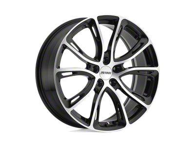Petrol P5A Gloss Black with Machined Cut Face Wheel; 17x7.5; 40mm Offset (24-25 Mustang)
