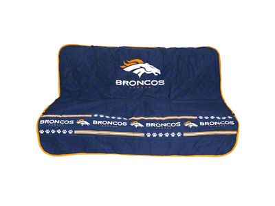 Pets First Pet Car Seat Cover with Denver Broncos Logo (Universal; Some Adaptation May Be Required)