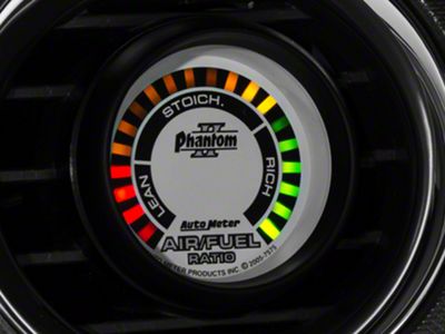 Auto Meter Phantom II Series 2-1/16-Inch Narrowband Air/Fuel Ratio Gauge; Lean-Rich (Universal; Some Adaptation May Be Required)