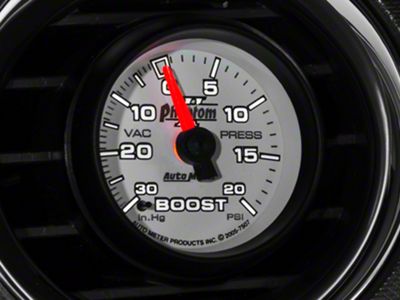 Auto Meter Phantom II 20 PSI Boost/Vac Gauge; Mechanical (Universal; Some Adaptation May Be Required)