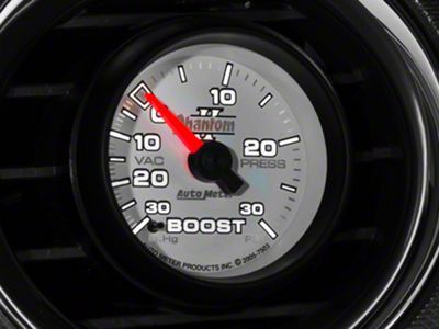 Auto Meter Phantom II 30 PSI Boost/Vac Gauge; Mechanical (Universal; Some Adaptation May Be Required)