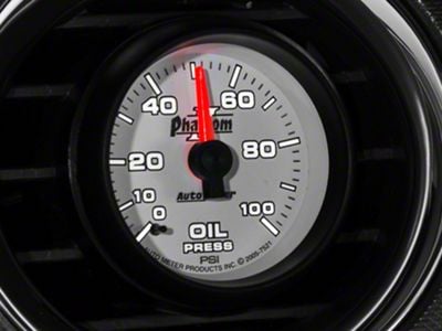 Auto Meter Phantom II Oil Pressure Gauge; Mechanical (Universal; Some Adaptation May Be Required)