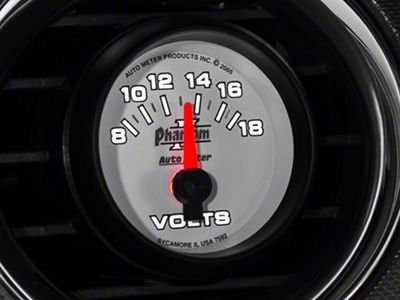 Auto Meter Phantom II Voltmeter Gauge; Electrical (Universal; Some Adaptation May Be Required)