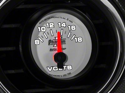 Auto Meter Phantom II Voltmeter Gauge; Electrical (Universal; Some Adaptation May Be Required)