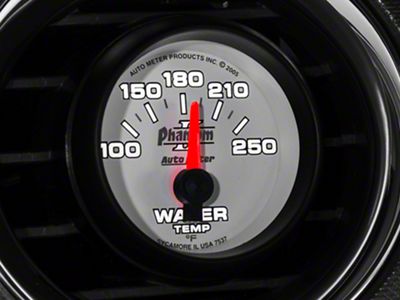 Auto Meter Phantom II Water Temperature Gauge; Electrical (Universal; Some Adaptation May Be Required)