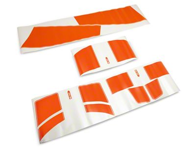 30th Anniversary Stripe Kit; Hugger Orange (98-02 Camaro Convertible, Coupe w/ T-Top, Excluding SS)