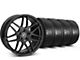 Staggered Forgestar F14 Piano Black Wheel and Mickey Thompson Tire Kit; 19x9/10 (15-23 Mustang GT, EcoBoost, V6)