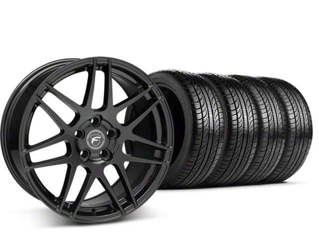 19x9 Forgestar F14 Wheel & Pirelli All-Season P Zero Nero Tire Package (15-23 Mustang GT, EcoBoost, V6)
