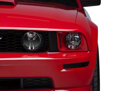 SEC10 Grille Pillar Blackout; Matte Black (05-09 Mustang GT)