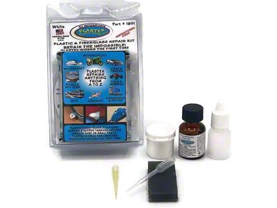 Plastex Plastic and Fiberglass Repair Kit; Small; White
