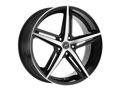 Platinum Smooth Trip Gloss Black with Diamond Cut Face Wheel; 18x8 (06-10 RWD Charger)