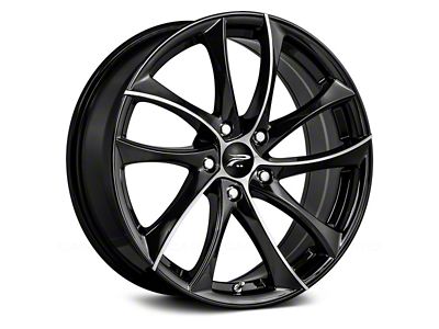 Platinum Gyro Gloss Black with Diamond Cut Face Wheel; 17x7.5; 35mm Offset (17-23 AWD Challenger)