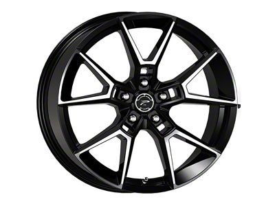 Platinum Matrix Gloss Black with Diamond Cut Accents Wheel; 18x8; 35mm Offset (17-23 AWD Challenger)