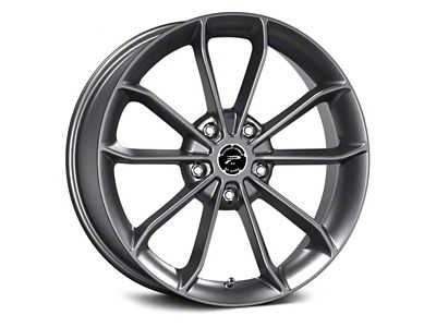 Platinum Revelation Gloss Gunmetal Gray Wheel; 18x8; 15mm Offset (08-23 RWD Challenger, Excluding Widebody)